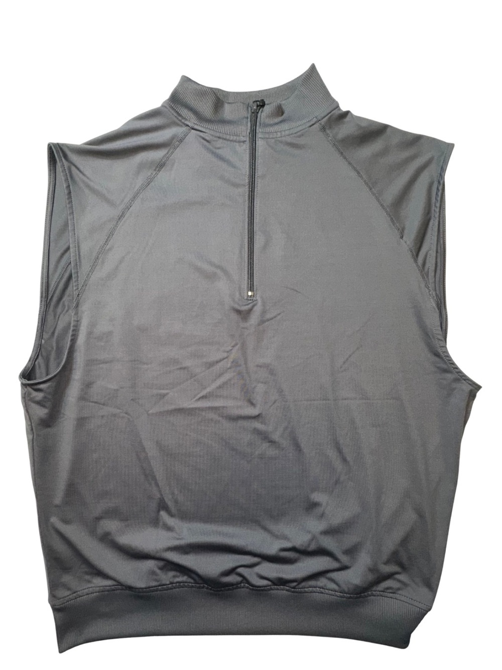 FootJoy FJ Men’s Large Gray Sleeveless 1/4 Zip Golf Performance Vest Stretch